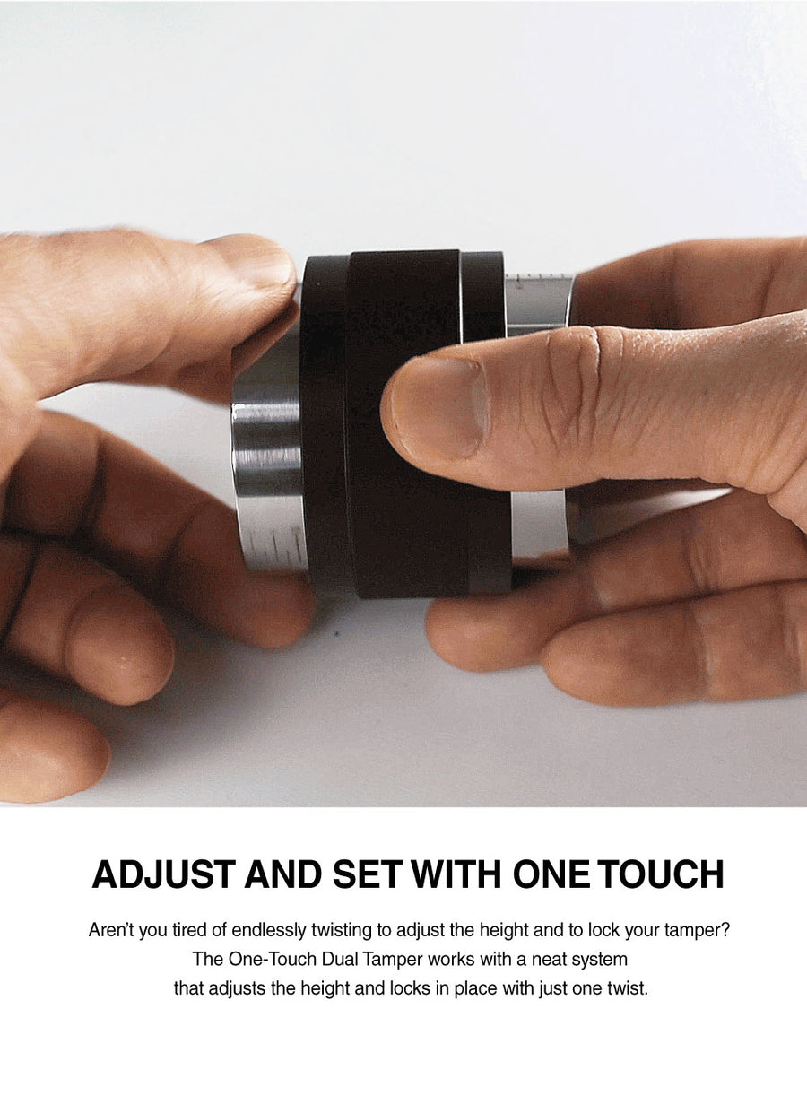 One-Touch Dual Head Tamper & Distributor 58.5 - Perfect Espresso tool –  HUGH Inc.