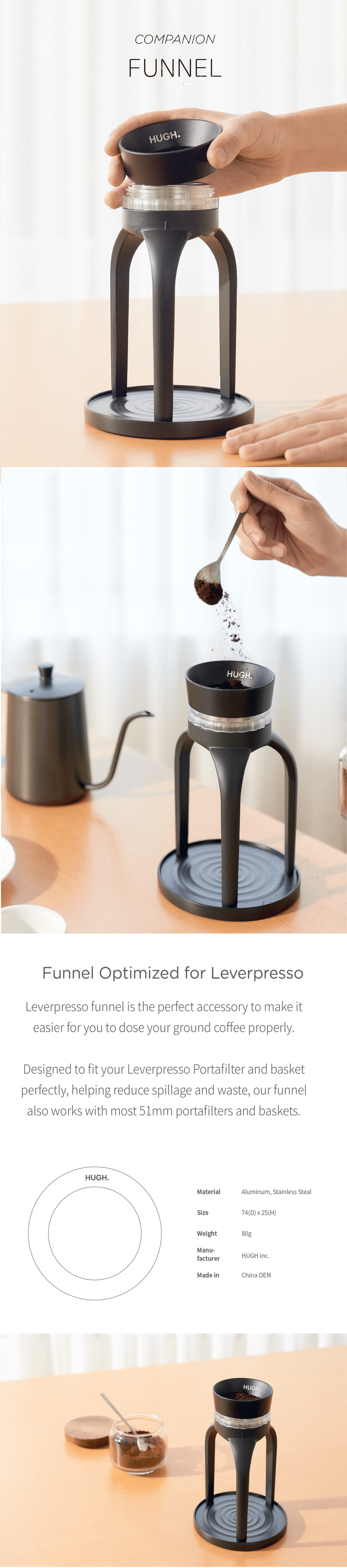Leverpresso Dosing Funnel - A Must-Have Accessory for Perfect Espresso –  HUGH Inc.